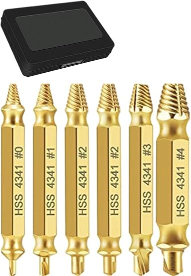 Amazon 6本セット ドリルビット インパクトドライバー ビット セット 六角軸両頭ビット Hss 4341高速度鋼 ドリルビット セット 折れたボルト抜き トルクスネジ 用 ビット ネジ抜き専用工具 ネジ外し ビット なめたボルト取り外す 収納ケース付き 修理用工具 木工 Amazon 6本セット ドリルビット インパクトドライバー ビット セット 六角軸両頭ビット Hss 4341高速度鋼 ドリルビット セット 折れたボルト抜き トルクスネジ 用 ビット ネジ抜き専用工具 ネジ外し ビット なめたボルト取り外す 収納ケース付き 修理用工具 木工