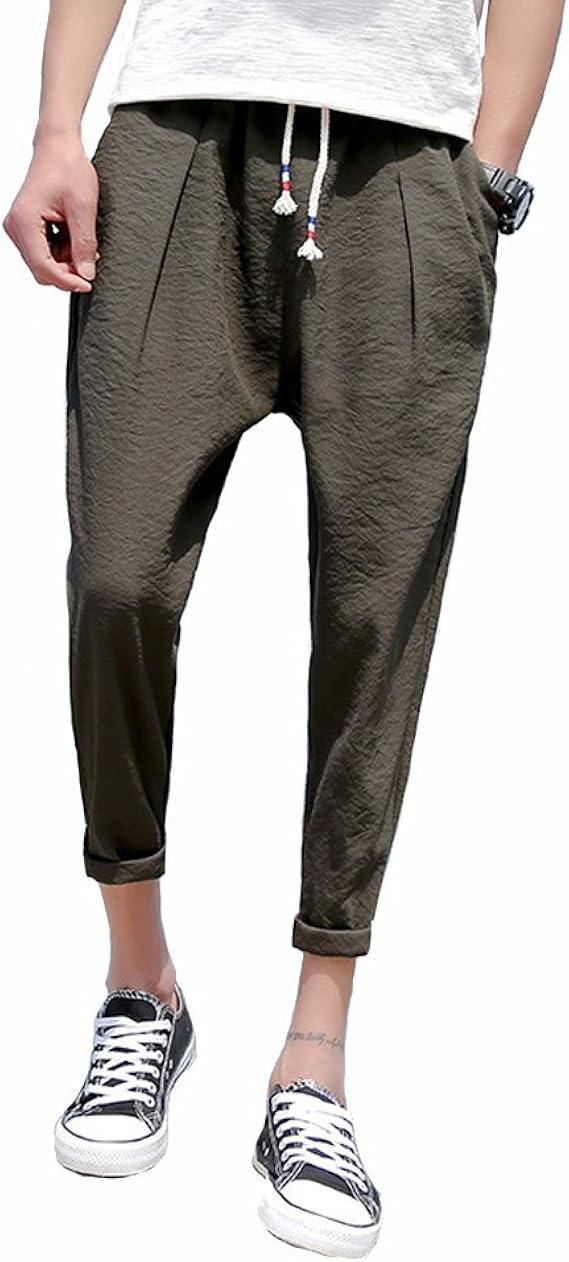 Herren Leinenhose Mit Kordelzug - Lockere Passform Für Sommer