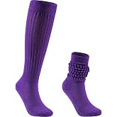 Galsang Women's Slouch Socks, Long Scrunch Knit Casual Socks for Girls, B206