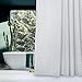 Aimjerry White Striped Washable Fabric Shower Curtain Mildew Resistant for Bathroom,Waterproof 71-inch x 72-inch