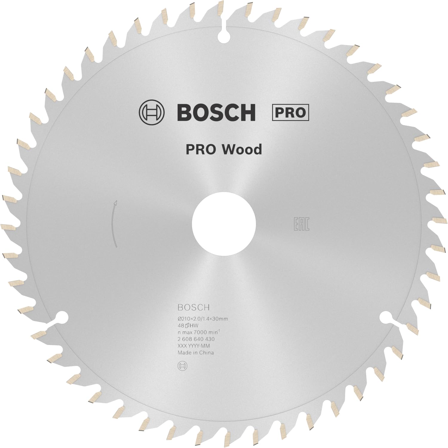 Bosch 1x PRO Wood Circular Saw Blade for Corded Mitre Saws (for Softwood, Hardwood, Ø mm, Professional Accessory Mitre Circular Saw)