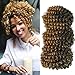Pack of 3 Jamaican Bounce Crochet Hair Wand Curl Synthetic Hair Crochet Braids 8 Inch 20 Strands/Pack ELEGANT MUSES Afro Kinky Braiding Hair Extensions for Black Women (8