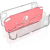 NANANINO Clear Glitter Nintendo Switch Lite Case Protector – Clear Switch Lite Case, Slim Fit Switch Lite Cover, Shockproof, Anti-Slip Grip