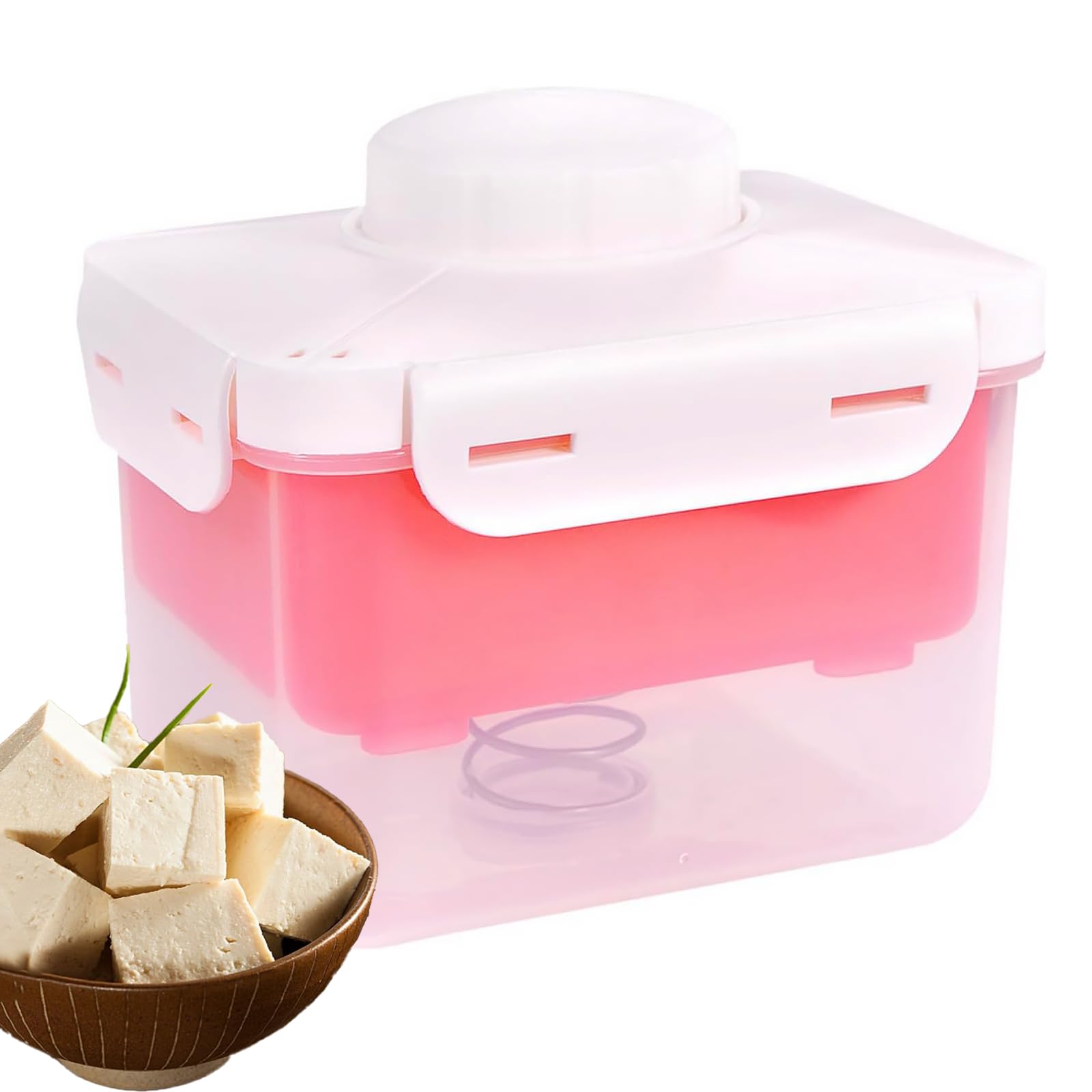 Photo 1 of Adjustable Tofu Press - Effortlessly Remove Water from Silken, Firm & Extra Firm Tofu, BPA-Free, Dishwasher Safe - Perfect for Tofu and Cheese Enthusiasts