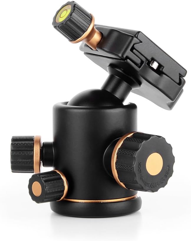 Pergear TH3 Pro DSLR Camera Tripod Ball Head, 8KG/17.6lbs Loading Capacity, 360 Degree Swivel, Metal Build Quality, Fine Tuning Damping, U-Shaped Groove Design for Easy Switching Into Vertical Mode : Camera & Photo