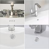 BaiJ 6PCS Sink Overflow Ring Cover Drain Cap Insert Silver Plastic Bathroom view 4