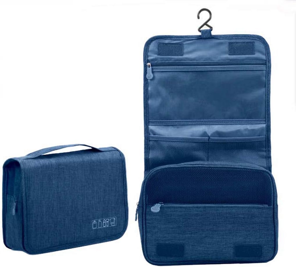 Travel Hanging Toiletry Wash Bag Makeup Cosmetic Organizer for Women Girls Kids Waterproof(Navy)
