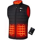Telguua Heated Vest for Men with Battery Pack Included Warm Men's Heated Vests Electric Heating Vest Rechargeable