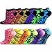 Leopard Cheetah Wild Animal Printed No Show Low Cut Ankle Socks for Women 12 Pairs Soft Acrylic College Dorm Essentials School Fun 9-11 (Neon Animal Printed)