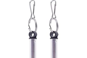 YYST 40-inch Adjustable Drapery Pull Curtain Wand w/Stainless Steel Hook (Black X 2)