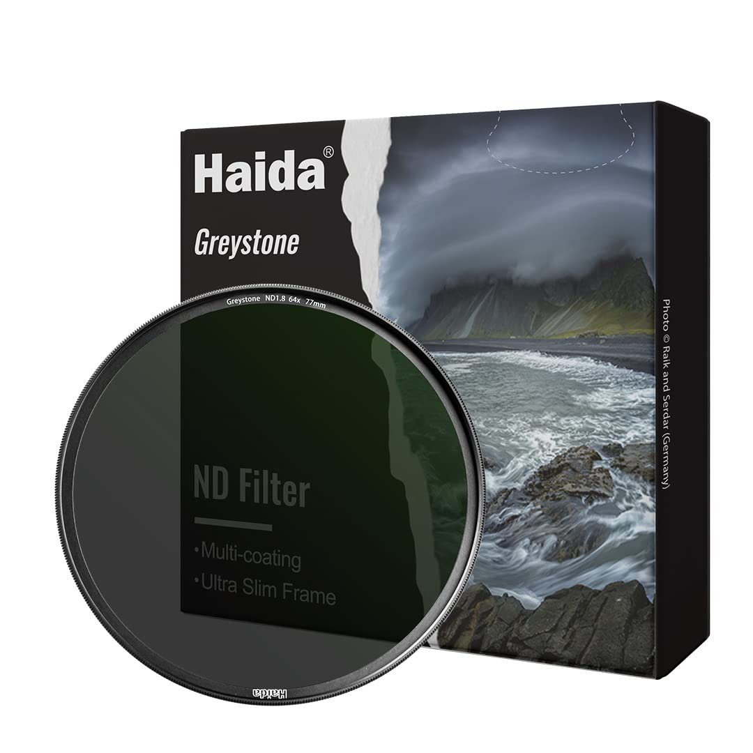 Haida 82mm ND64 Filter 6 Stops Neutral Density Filter Multi-coating Lens Filter with Golden Outer Ring