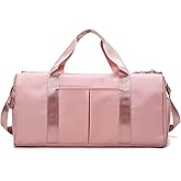 AMXNX Gym Bag for Women Sports Duffle Large Wet Pocket with Shoe Compartment Overnight Weekender Carry on Bag Travel Sport