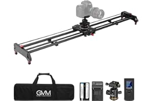GVM GREAT VIDEO MAKER GVM 48"/120CM Carbon Fiber Motorized Camera Slider, Professional Camera Slider with Remote Control, Support Video Mode, Time Lapse Photography, Horizontal, Tracking and 120° Panoramic Shooting