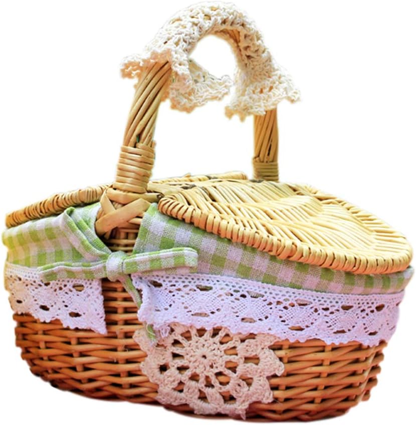 Cesta de Picnic al Aire Libre Handfly Mimbre Cesta de Picnic Estilo