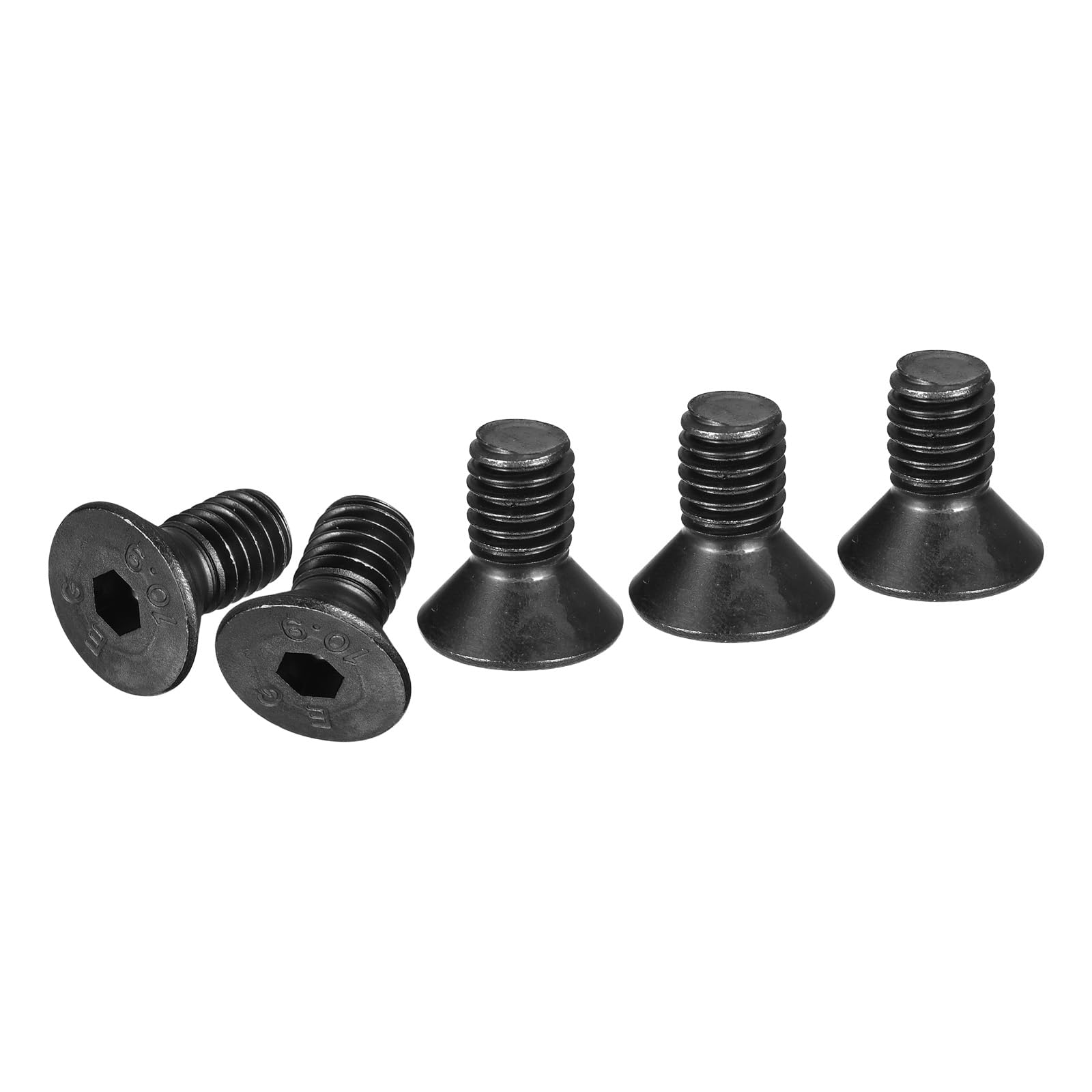 DTGN 3/8-16x3/4" Flat Head Socket Cap Screws, 20 Pack Hex Socket Flat Head Screws Carbon Steel Black Oxide, Full Thread, Countersunk Bolts — image 1