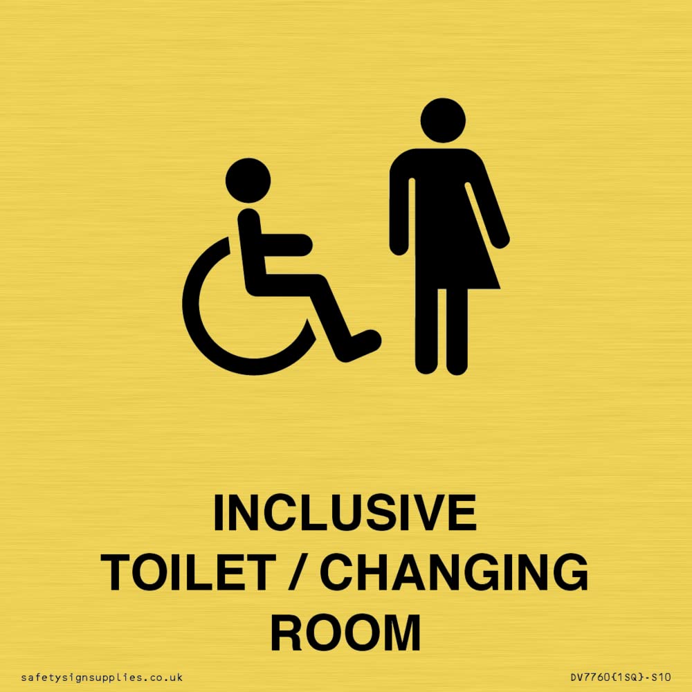 INCLUSIVE TOILET/CHANGING ROOM Sign - 100x100mm - S10