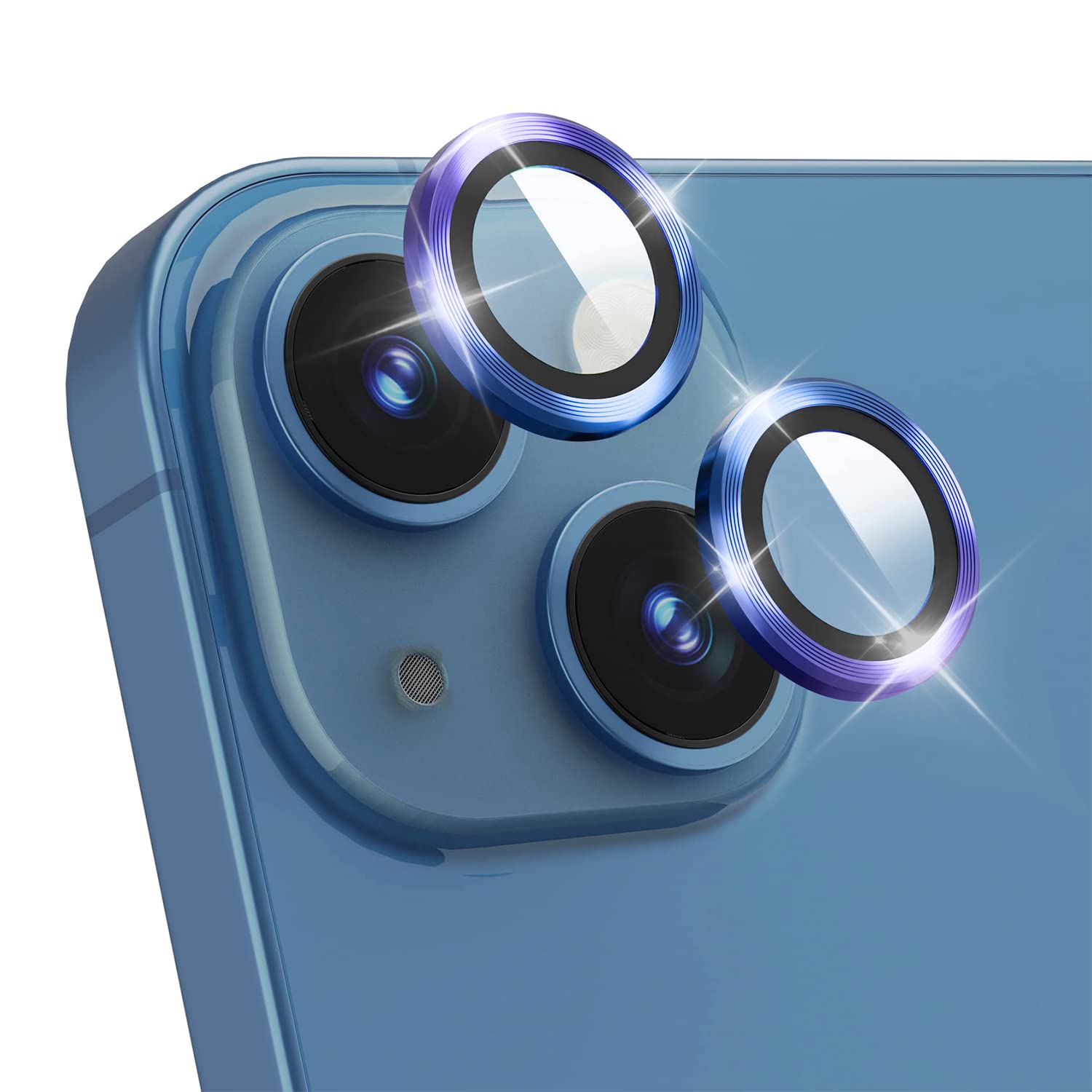 Niboow Camera Lens Protectors for iPhone 13 Pro / 13 Pro Max, Aluminum Alloy Tempered Glass Anti Scratch Camera Cover, Independent Lens Protectors Film for iPhone 13 Pro / 13 Pro Max - Colorful