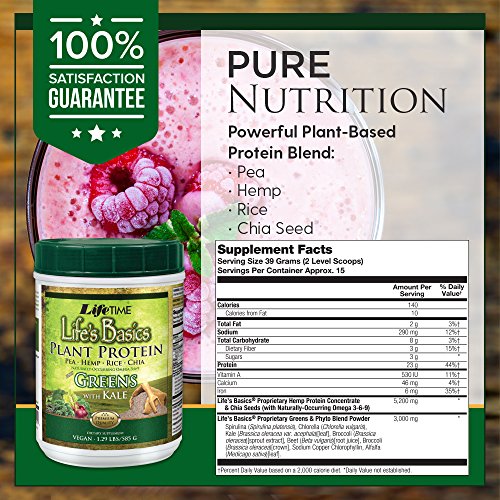Lifetime Lifes Basics Plant Protein with Greens | 1.29 lbs