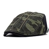 Elwow Men's Cotton Flat Ivy Gatsby Newsboy Driving Hat Cap Camouflage Hunting Cap