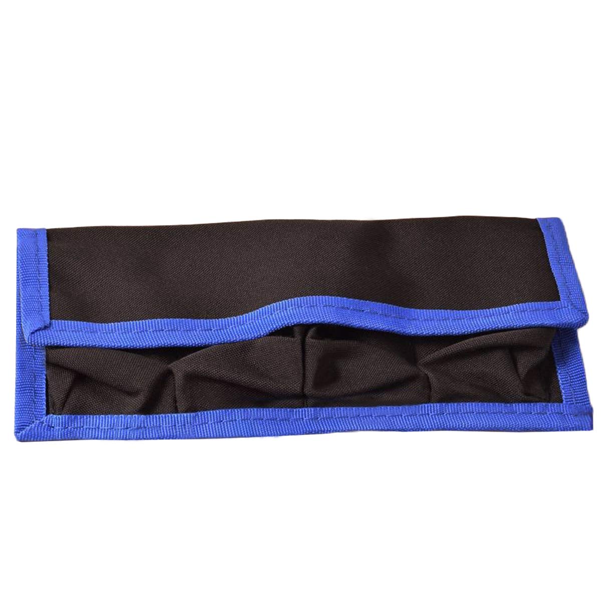 Meking 2 Pcs DSLR Battery Case Holder Storage Bag (4 Pocket) for AA/AAA Battery and LP-E6 LP-E8 LP-E10 LP-E12, EN-EL14 EN-EL15, NP-FW50 NP-F550 NP-FM500H (Gray+Blue)