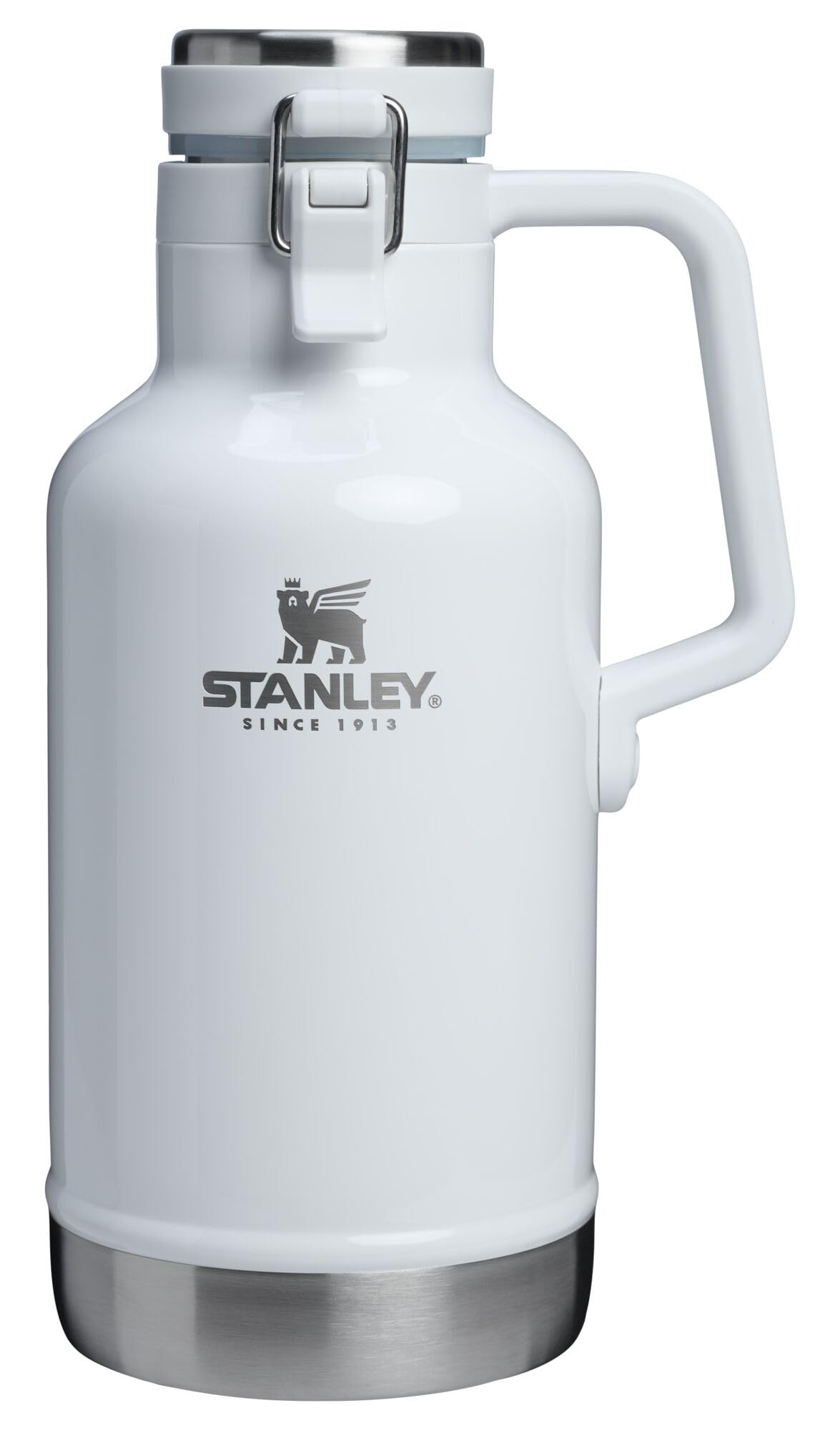 Stanley Classic Easy-Pour Growler 64 oz | Keeps Beer Cold or Coffee Hot | Leakproof Steel Lined Lid and Easy to Carry Handle | Insulated Stainless Steel | BPA-Free | Frost Gloss Image