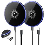 Wireless Charger 2Pack 6FT 15W Samsung Magnetic Wireless Charger Fast Charging Pad for Samsung Galaxy S25 Ultra/S24 FE/S23 Ultra/S22/S21/Z Google Pixel 9 8a 7a 8 7 Pro | Strong Magnet Technology