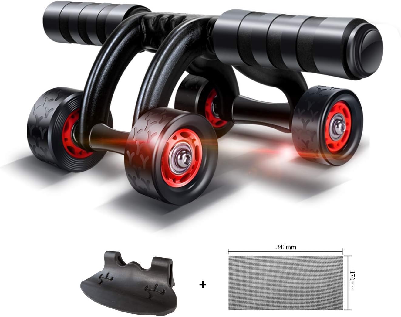 TYZAG Power by Anti Skid Abdominal Ab Roller Exercise Wheel with Knee Mat for Stomach Exercise Training and Exercise Fitness Gym Equipment Accessory Fitness for Man and Woman