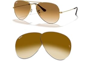 Ray-Ban Original AVIATOR LARGE METAL RB3025 Replacement Lenses +BUNDLE with ACCESSORY EYEWEAR KIT