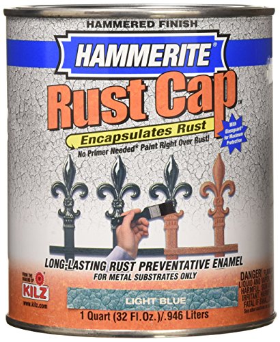 Masterchem 43150 1 quart Hammered Light Blue Hammerite Rust CapTM Enamel Paint