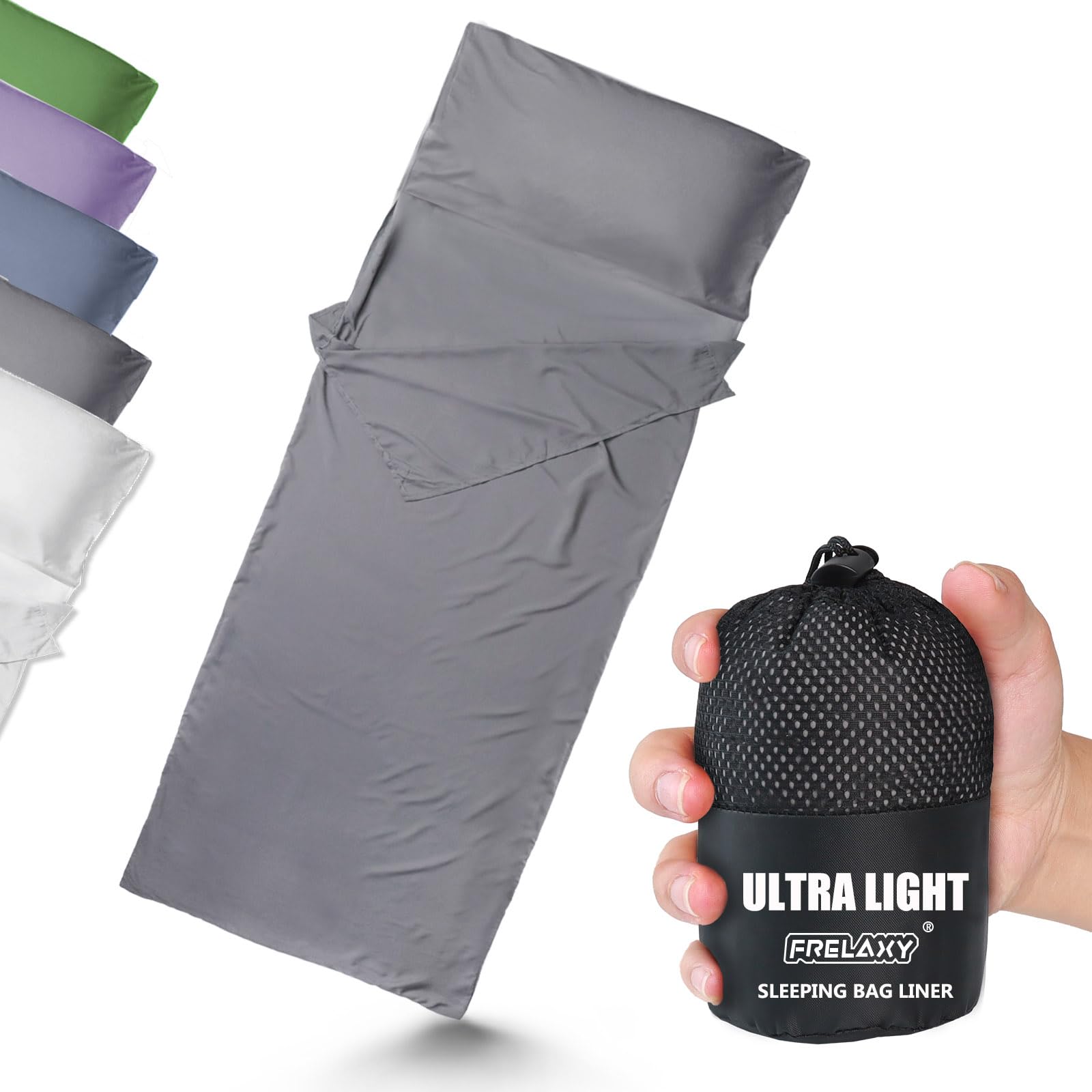 Photo 1 of Frelaxy Ultralight Sleeping Bag Liner - Lighter & Compact, 3 Sizes Travel Sheets & Adult Sleep Sack