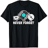 Never Forget Retro Cassette CD 90s 80s Music Vinyl T-Shirt
