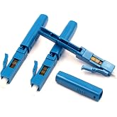 Leite 10pcs LC UPC Fiber Optic Quick Connector wiht Matched Tools Single Mode Mechanical Fast Connectors Adapter for FTTH CATV Network Instrument for 2x3mm Butterfly Cable