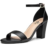 Trary Low Heels for Women Square Open Toe Ankle Strap Women's Pumps Dressy Shoes Block Chunky Heels Comfy Fashion Heeled Sandals for Women 2025 Adjustable Buckle 2.16 Inches Work Causal Party Wedding