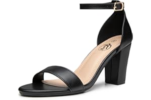 Trary Low Heels for Women Square Open Toe Ankle Strap Women's Pumps Dressy Shoes Block Chunky Heels Comfy Fashion Heeled Sandals for Women 2025 Adjustable Buckle 2.16 Inches Work Causal Party Wedding
