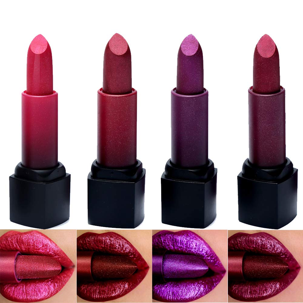Amazon.com : Metallic Lipstick Set, 4 