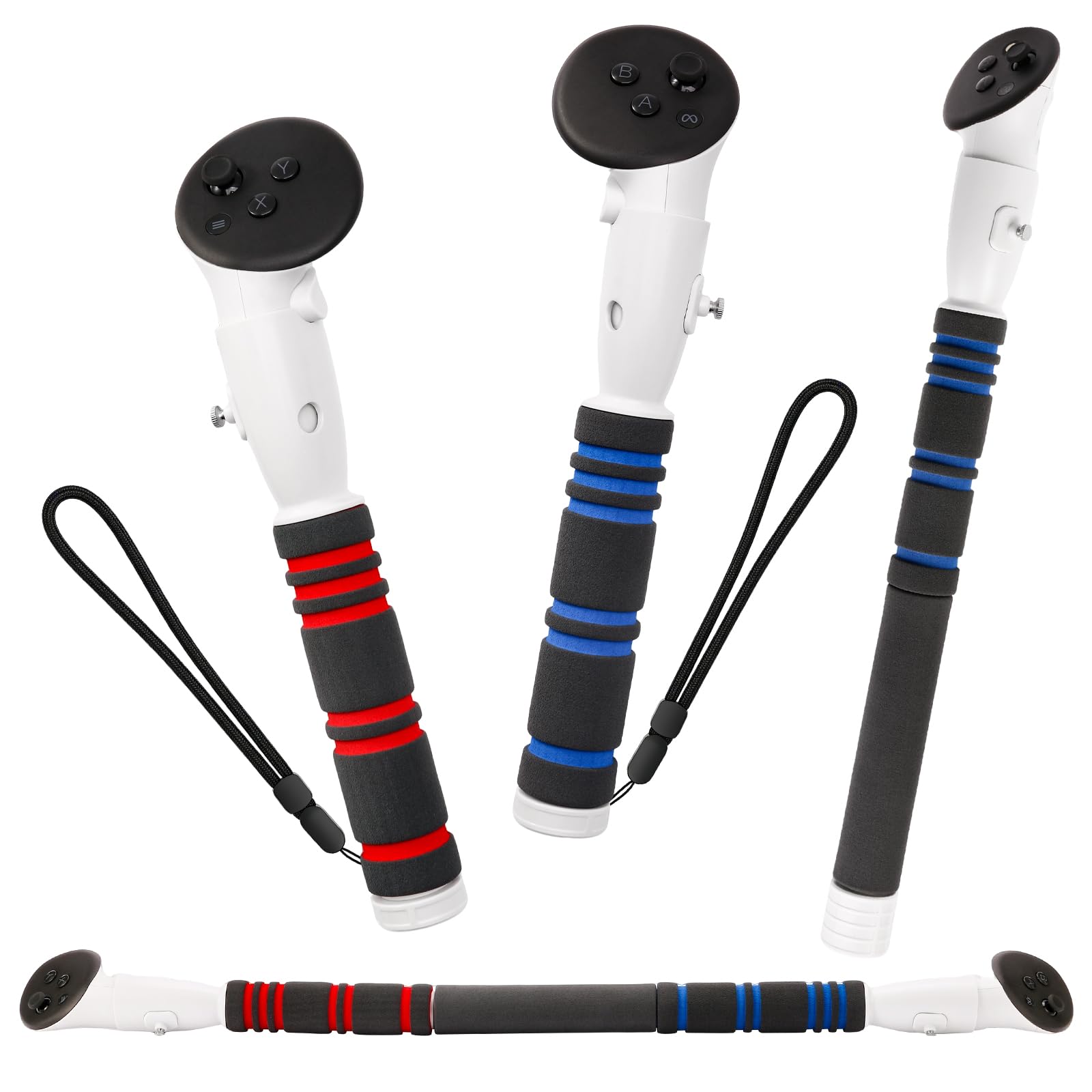 OOAVR Upgraded Gorilla Tag Long Arms Compatible with Meta Quest 3/Quest 3s Controller Accessories,VR Sticks Extensions Grips for Oculus Quest 3s/3,for Beat Saber Handles Golf Club Attachments