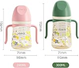 Oberni Sippy Cup Weighted Straw Trainer 240ml Pink 6+ Months Leak-Proof view 6