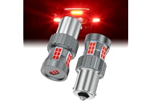Teguangmei Upgrade 1156 BA15S LED Bulb Red 23W Bright Built in Resistor Canbus Error Free Anti Hyper Flash 1141 7506 P21W 1003 1156A LED Bulb for Brake Light Stop Light Tail Light (2PCS)