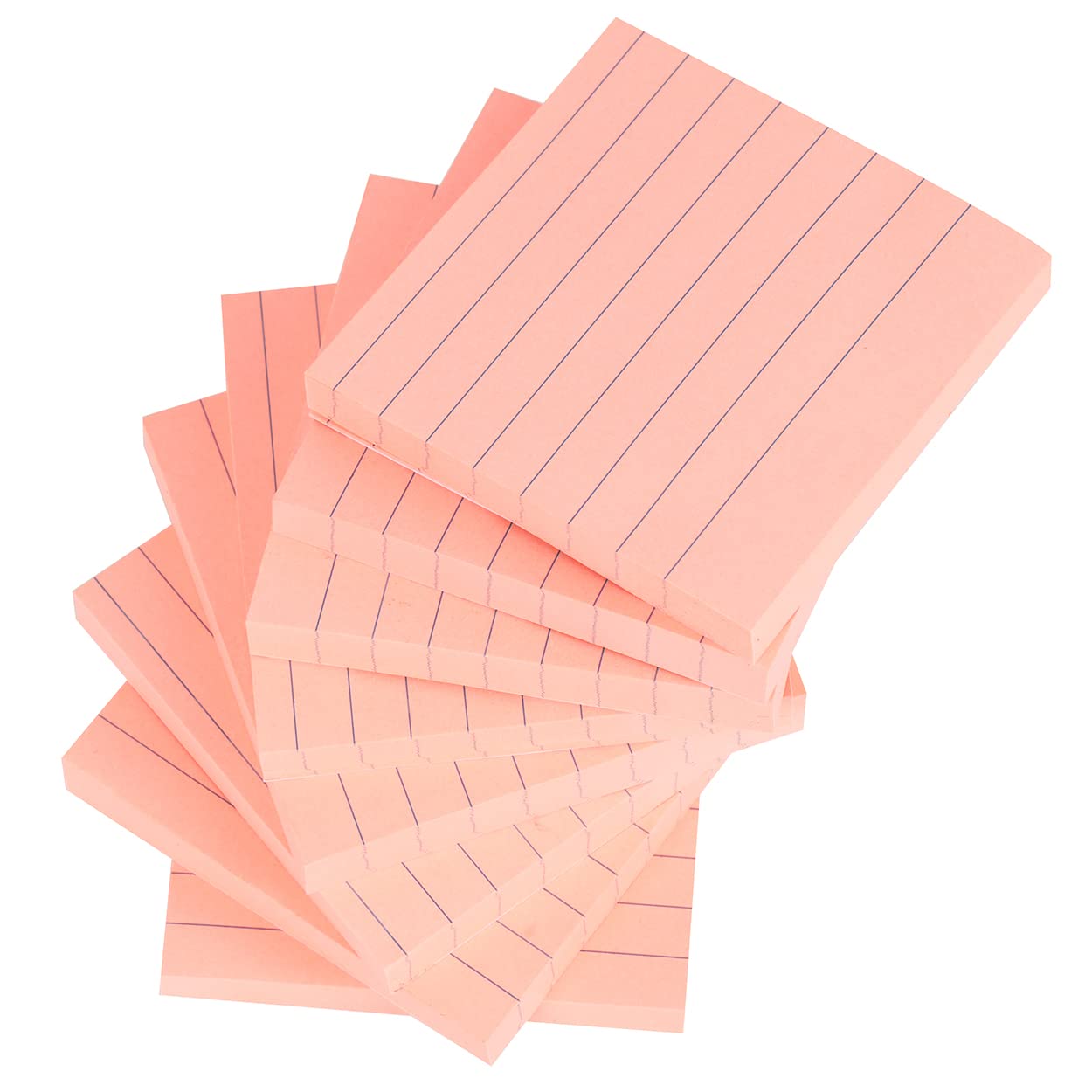 Photo 1 of *****2 piece*****Vanpad Lined Sticky Notes 3x3 Inches, Bright Pink Ruled Self-Stick Pads, Easy to Post for Home, Office, Notebook, 8 Pads/Pack