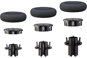 EXknight Height Adjustable Stick Grips for PS5 Pro Controller, 1 Low Rise(2 Heights), 1 Mid Rise(4 Heights), 1 High Rise(4 He