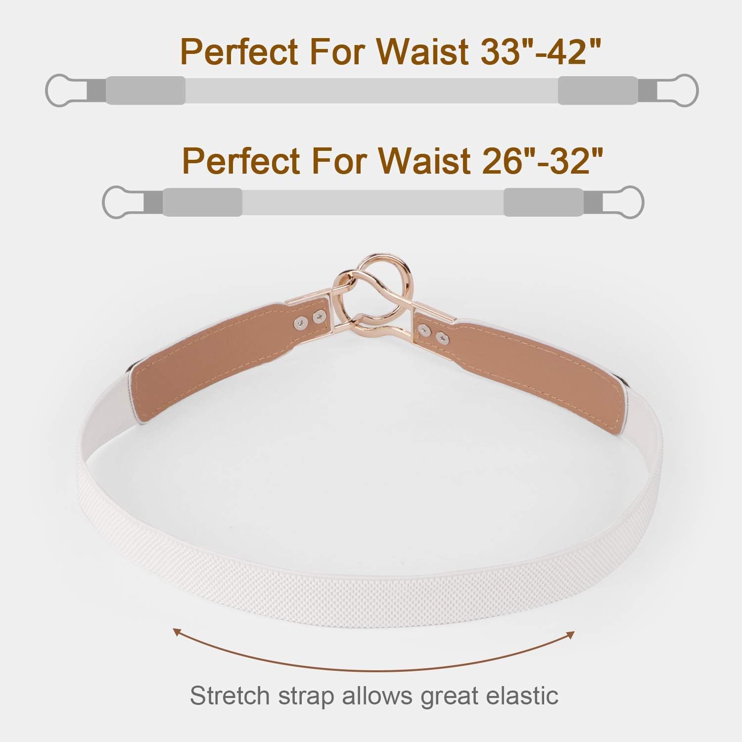 Women Skinny Belt for Dresses Retro Stretch Ladies Waist Belt Plus Size Set of 4 at  Women’s Clothing store