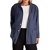 Ronony Womens Blazers for Work Casual Light Weight Lapel Long Sleeve Button Down Blazer Jackets Fall Outwear with Pockets