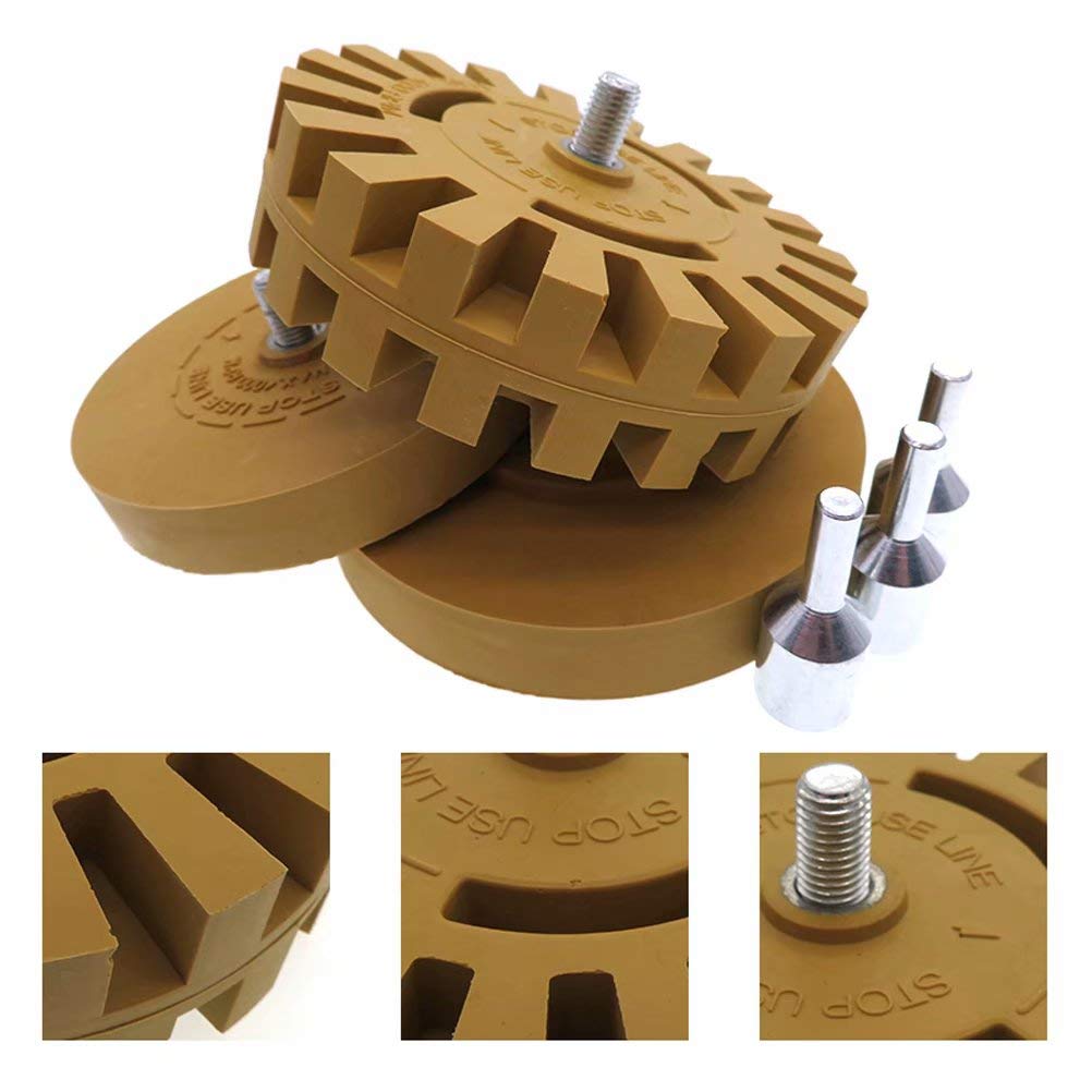 Car Decal Remover for Vinyl Decals Rubber Eraser Wheel with Drill