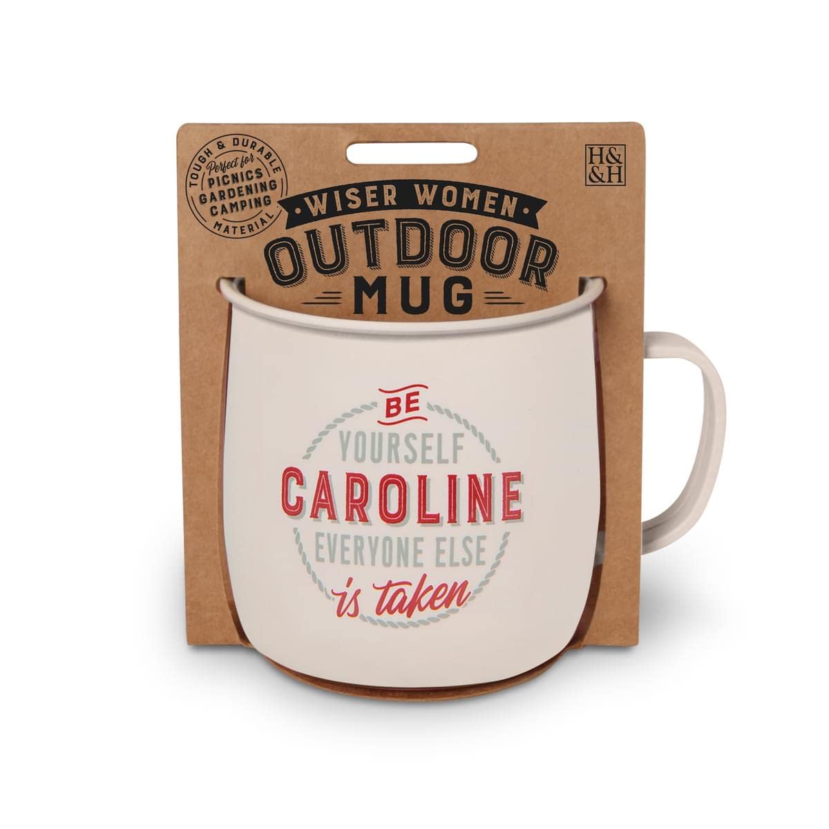 History & Heraldry Personalised Outdoor Mug (Caroline)