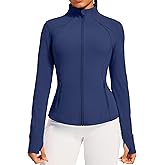 IUGA Women's Workout Jackets BBL Running Athletic Jackets Lightweight Full Zip Up Slim Fit for Women with Thumb Holes