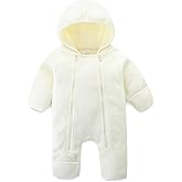 JingleBaBa Newborn Baby Fleece Jumpsuit Girls Boys Winter Hooded Coverall Romper Cute Baby Snowsuit Clothes