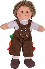 Bigjigs Toys Jack Rag Doll 25cm Soft Baby Toy with Removable Clothes