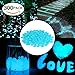 Cozzine 300 Pcs Glow in the Dark Garden Pebbles, Garden Decor Glowing Stones Luminous Rocks for Outdoor Walkway Driveway, Fish Tank Aquatium Glow Decorations (Deep Blue)