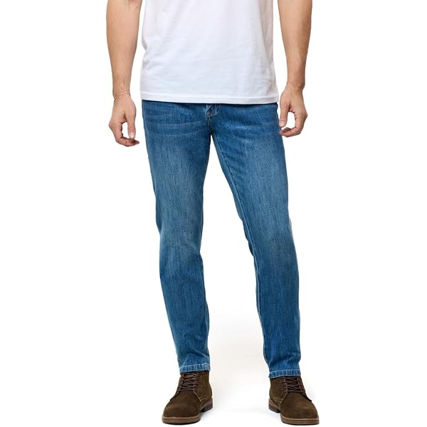 WestAce Jeans Uomo Regular Denim Autentico - Vestibilità Rilassata, Comfort Flex, Vita Flessibile, Gamba Dritta, Taglie 28W-40W - 2