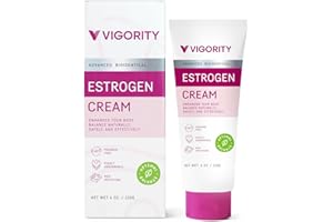VIGORITY Estrogen Cream For Women, Natural Bioidentical, Hot Flashes Menopause Relief, Estrogen Cream With Wild Yam, Menstrual Cycle & Body Balance Support, Helps Reduce Hot Flashes, Paraben-Free, Vegan, 3-Month Supply(4 Oz)